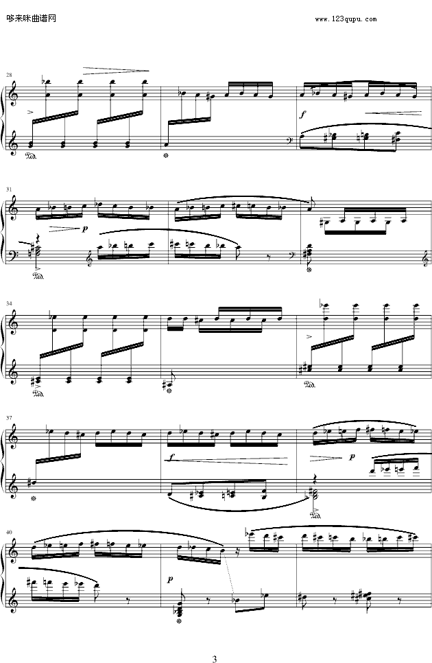 大黄蜂飞行-fantasy.j版-里姆斯基-柯萨科夫钢琴曲谱（图3）