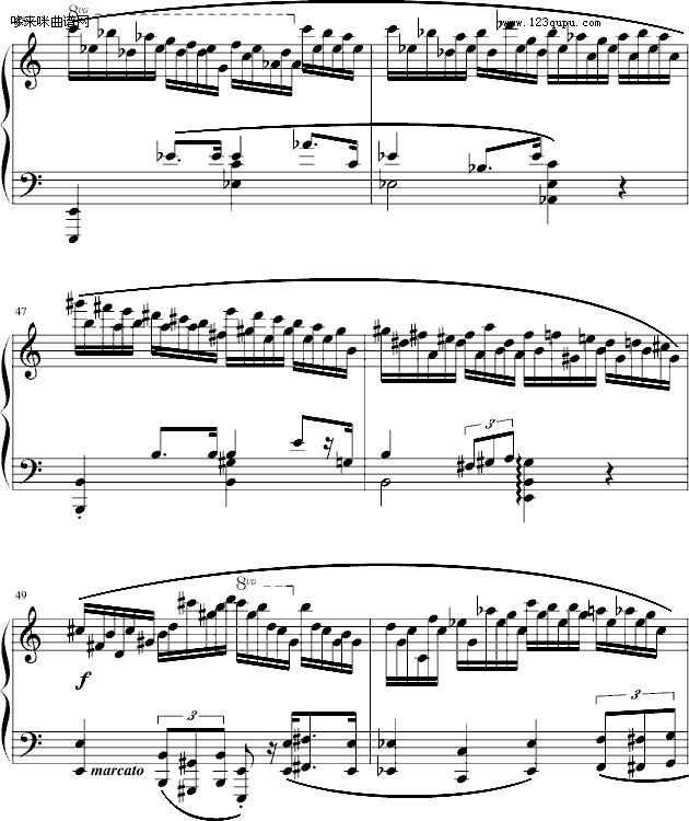 练习曲Op.25 No.11-肖邦钢琴曲谱（图8）