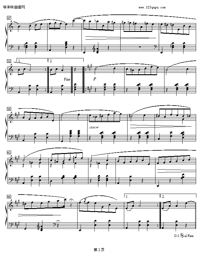 A小调马卡祖舞曲Op.67 No.4-肖邦钢琴曲谱（图2）