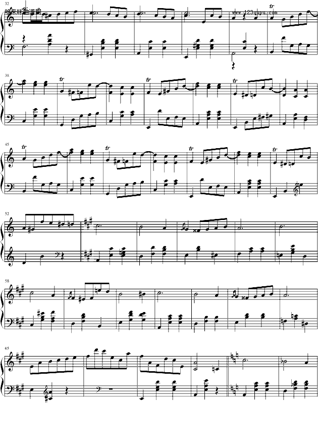 华丽圆舞曲第２首-肖邦钢琴曲谱（图2）