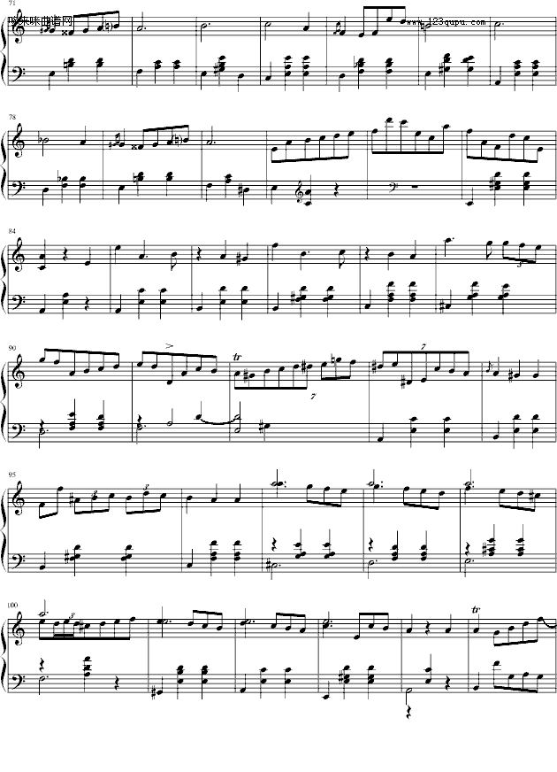 华丽圆舞曲第２首-肖邦钢琴曲谱（图3）