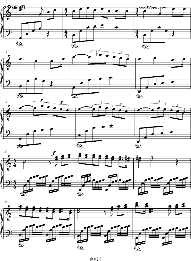 Clementine新年变奏曲-世界名曲钢琴曲谱（图2）