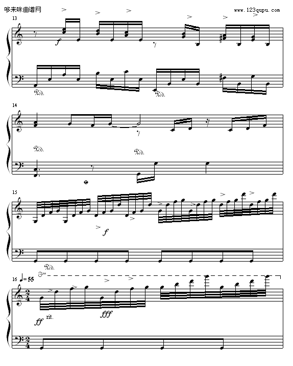 水边的阿狄丽娜-HK375-克莱德曼钢琴曲谱（图3）