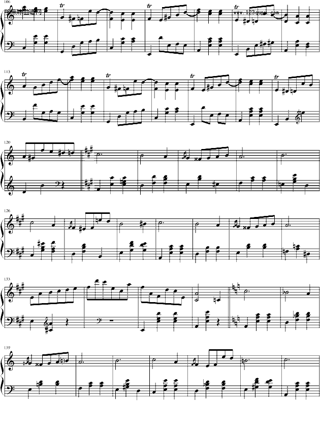 华丽圆舞曲第２首-肖邦钢琴曲谱（图4）