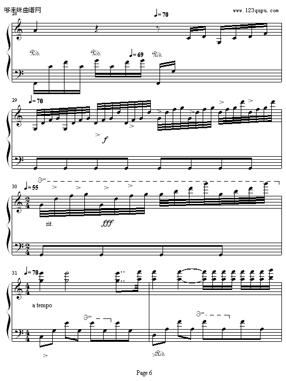 水边的阿狄丽娜-HK375-克莱德曼钢琴曲谱（图6）