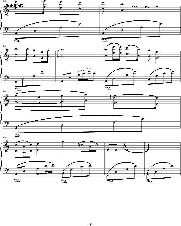思乡曲-马思聪钢琴曲谱（图5）