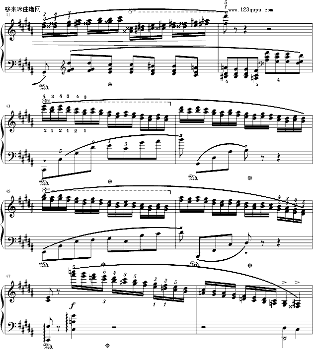 肖邦三度练习曲(op.25 no.6)-肖邦钢琴曲谱（图6）