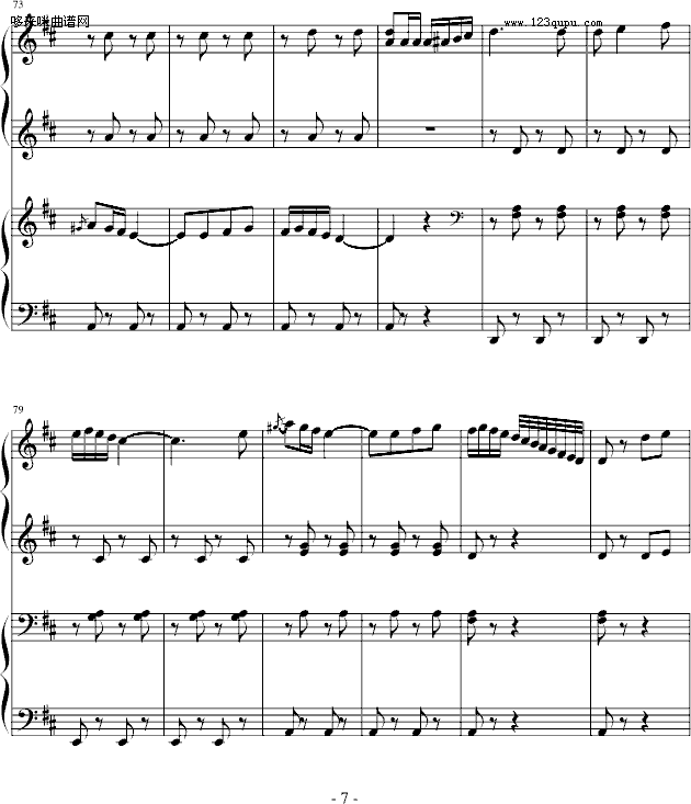西班牙斗牛舞曲-（四手联弹）-马基纳钢琴曲谱（图7）