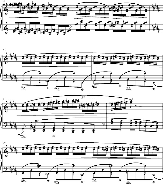肖邦三度练习曲(op.25 no.6)-肖邦钢琴曲谱（图5）