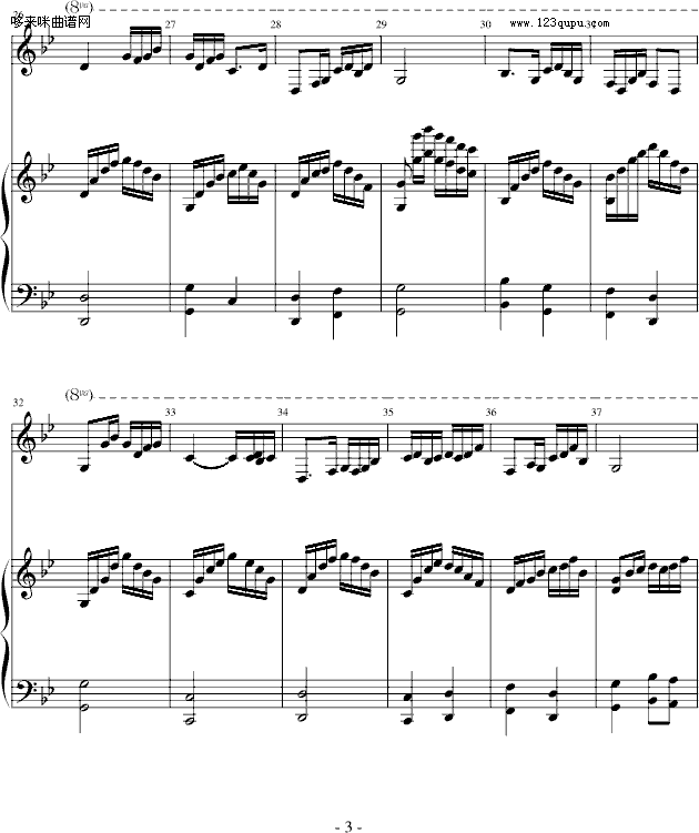 牧民新歌..-中国名曲钢琴曲谱（图3）