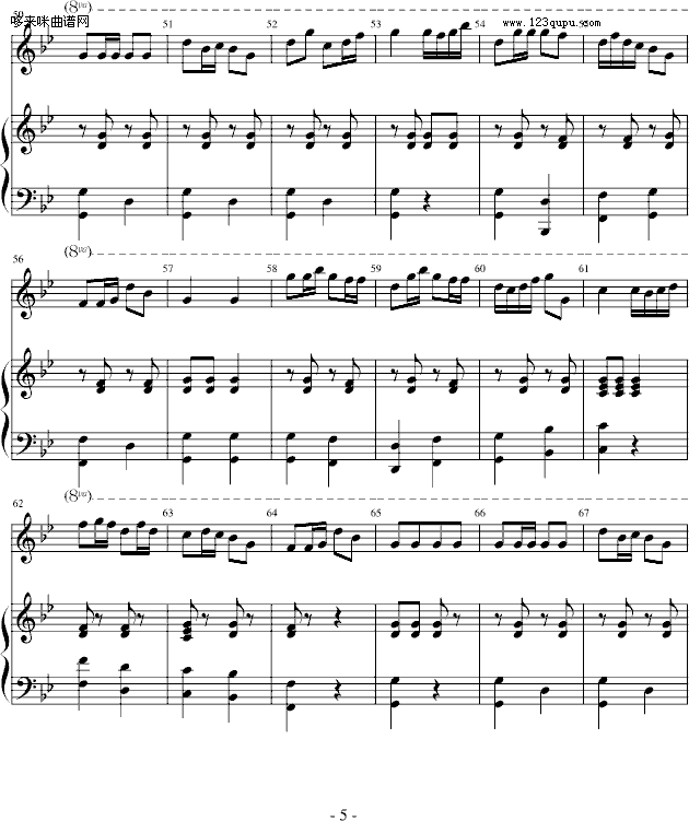 牧民新歌..-中国名曲钢琴曲谱（图5）