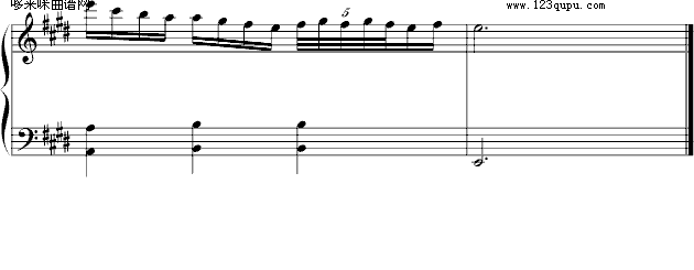 E大调奏鸣曲-世界名曲钢琴曲谱（图7）