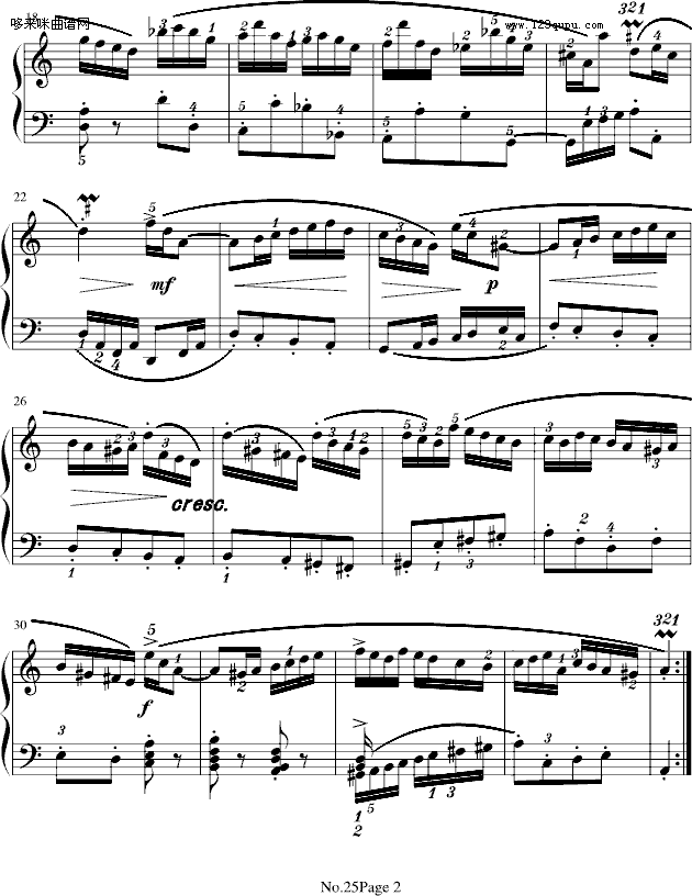 初步II No.25 Scherzo-巴赫钢琴曲谱（图2）