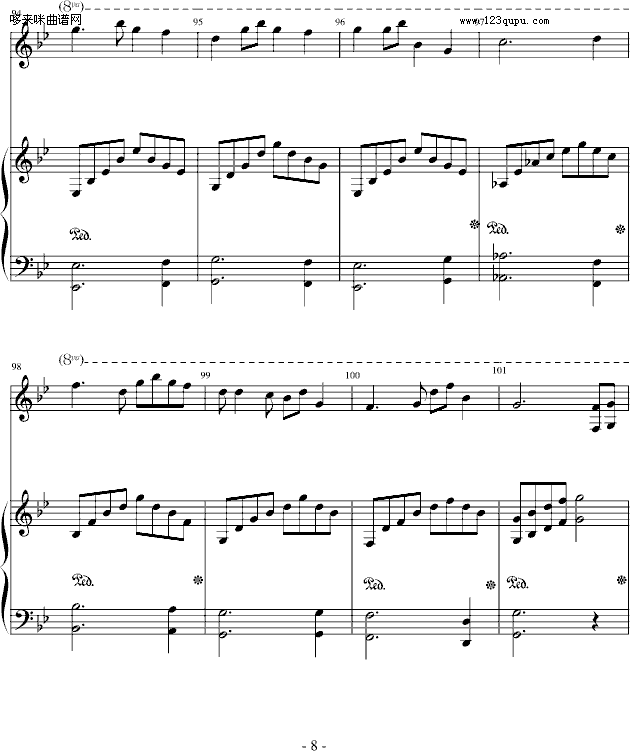 牧民新歌..-中国名曲钢琴曲谱（图8）