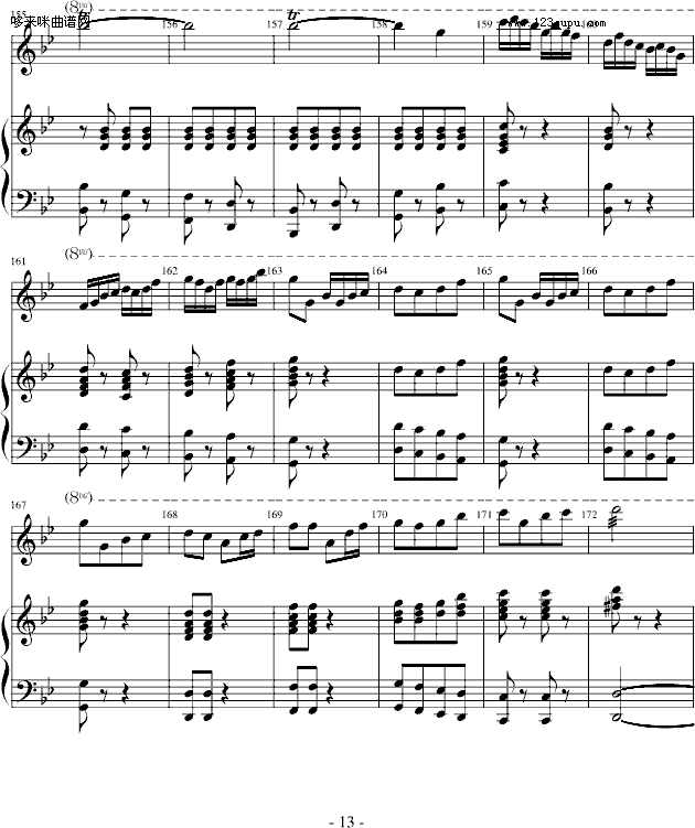 牧民新歌..-中国名曲钢琴曲谱（图13）