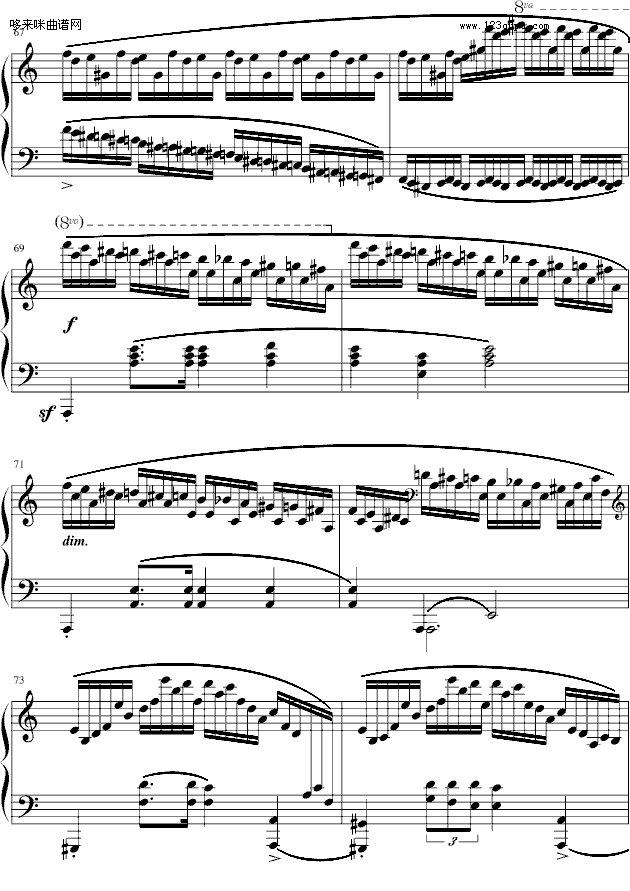 肖邦冬风练习曲-戈原版-肖邦钢琴曲谱（图9）
