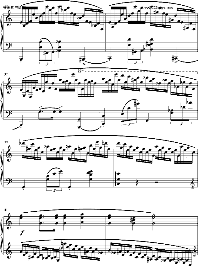 肖邦冬风练习曲-戈原版-肖邦钢琴曲谱（图5）