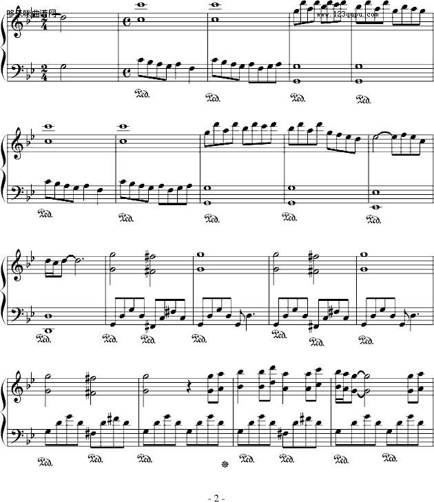 海王星-班得瑞钢琴曲谱（图2）