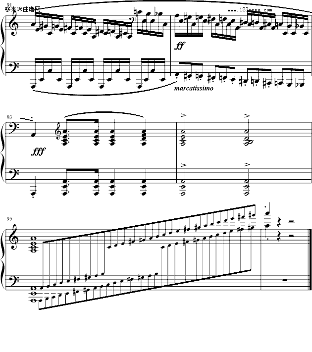 肖邦冬风练习曲-戈原版-肖邦钢琴曲谱（图12）