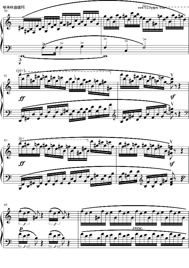肖邦冬风练习曲-戈原版-肖邦钢琴曲谱（图8）