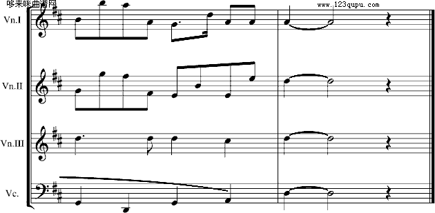 卡农交响曲(3小提琴+1大提琴)-帕赫贝尔-Pachelbel钢琴曲谱（图12）