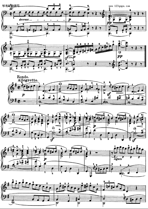 第十六钢琴奏鸣曲-（Op.31 No.1）-贝多芬钢琴曲谱（图17）