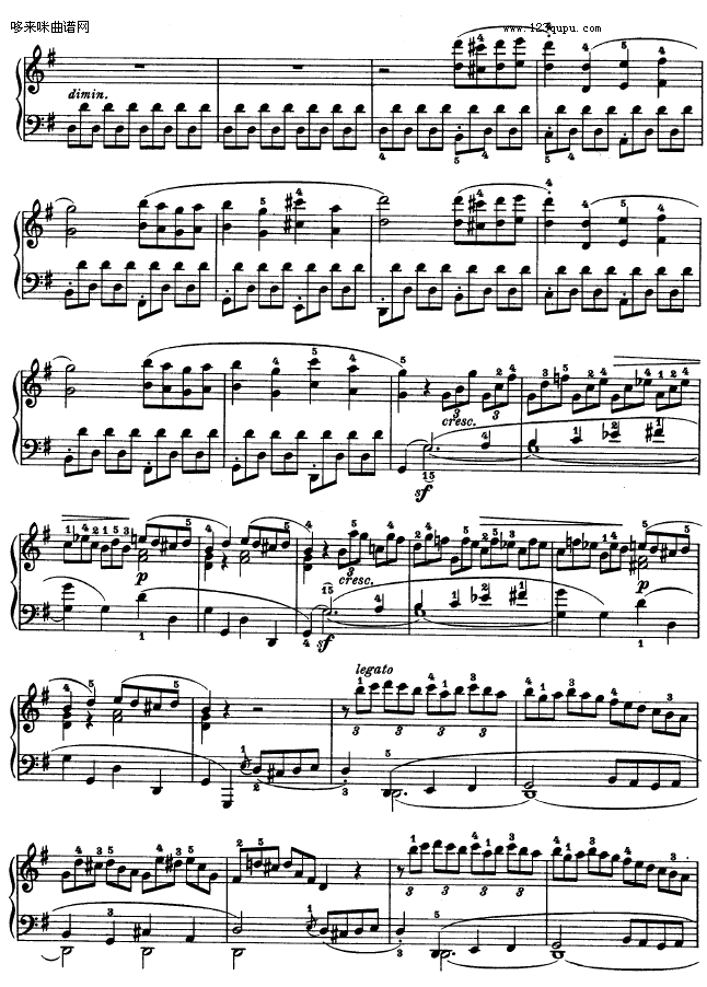 第十六钢琴奏鸣曲-（Op.31 No.1）-贝多芬钢琴曲谱（图22）