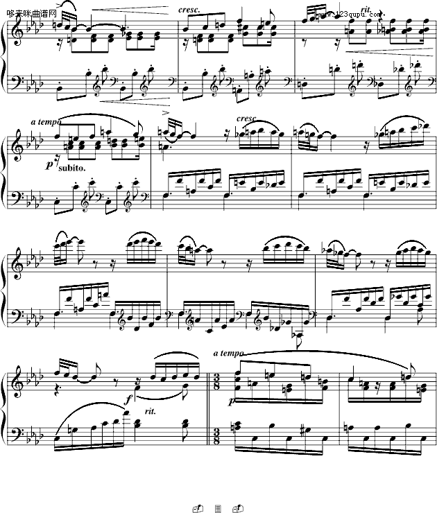 夜曲-法雅钢琴小品-法雅钢琴曲谱（图3）