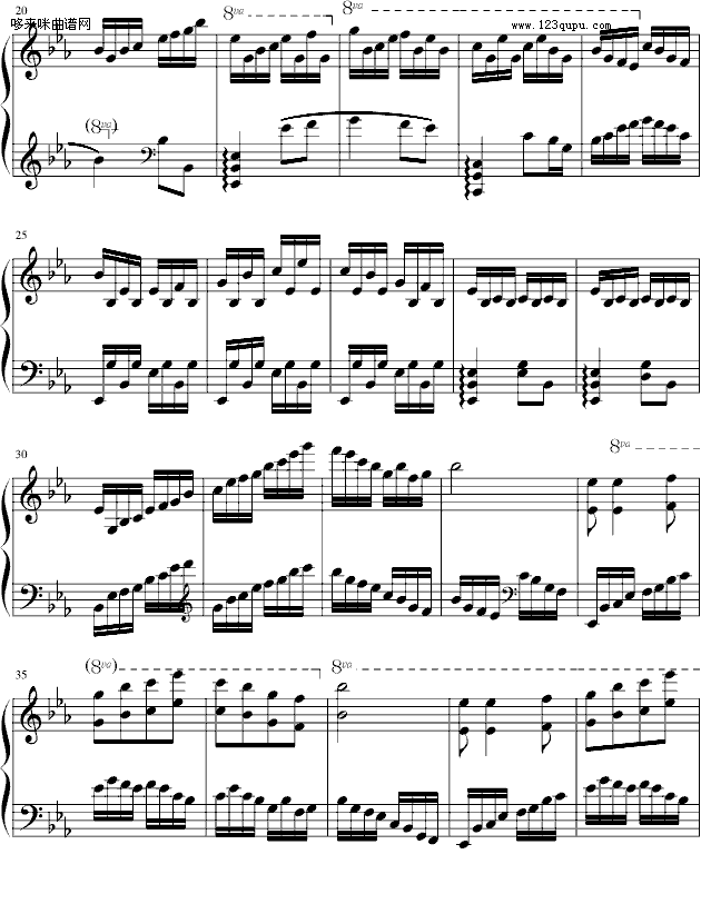 清风-幽雅的练习曲-中国名曲钢琴曲谱（图2）
