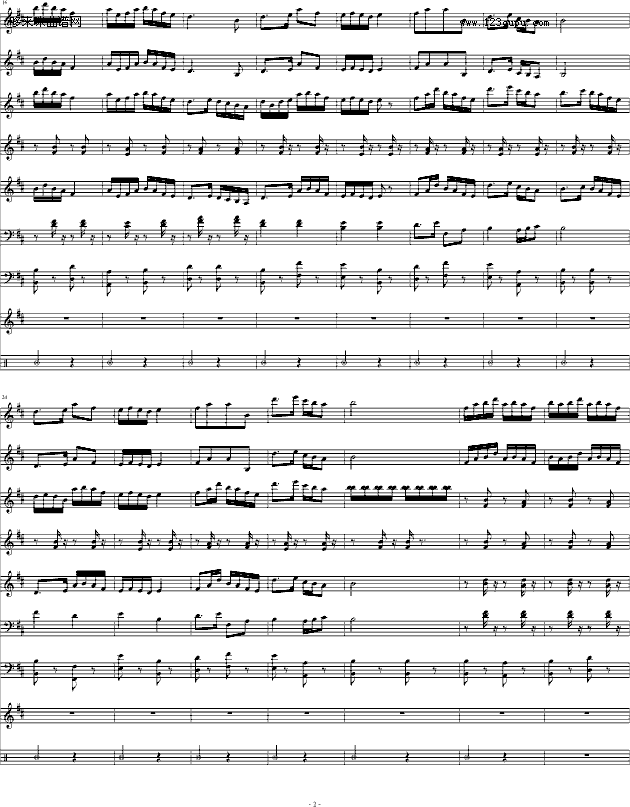紫竹调（民乐合奏）-中国名曲钢琴曲谱（图2）