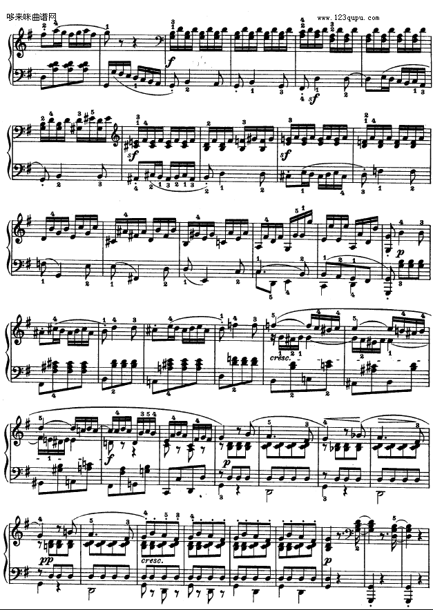 第十六钢琴奏鸣曲-（Op.31 No.1）-贝多芬钢琴曲谱（图7）