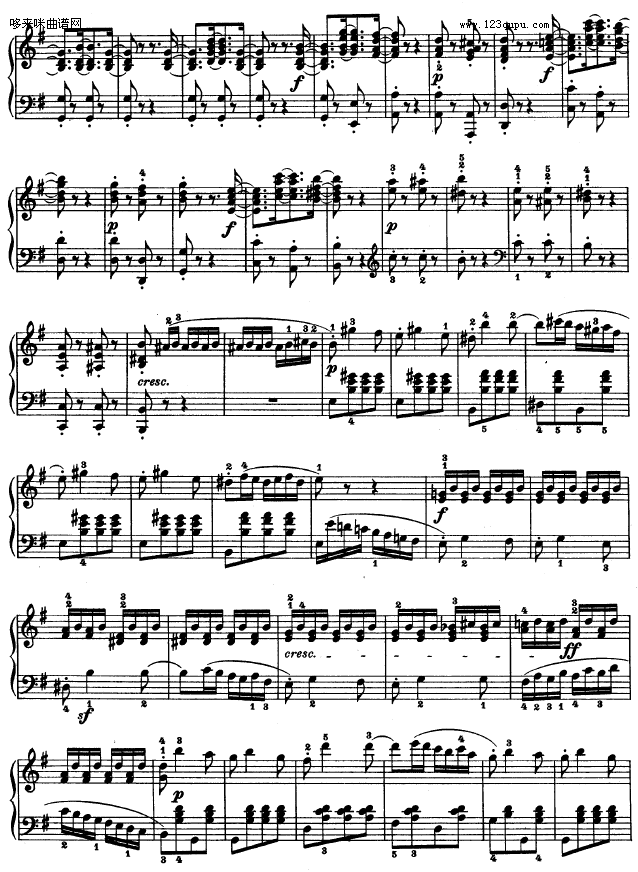 第十六钢琴奏鸣曲-（Op.31 No.1）-贝多芬钢琴曲谱（图6）