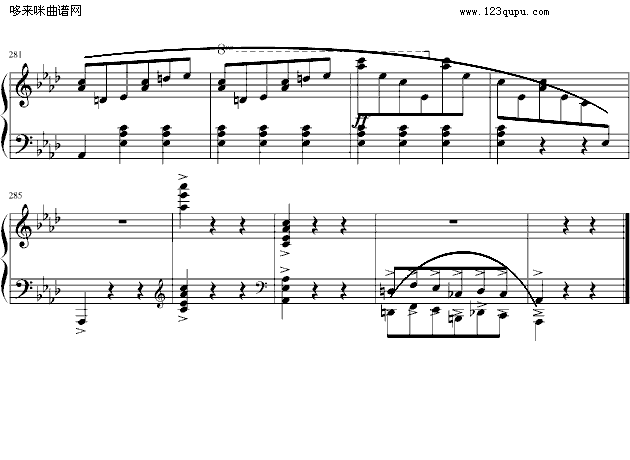 降A大调圆舞曲-肖邦钢琴曲谱（图13）