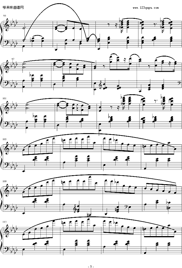 降A大调圆舞曲-肖邦钢琴曲谱（图5）