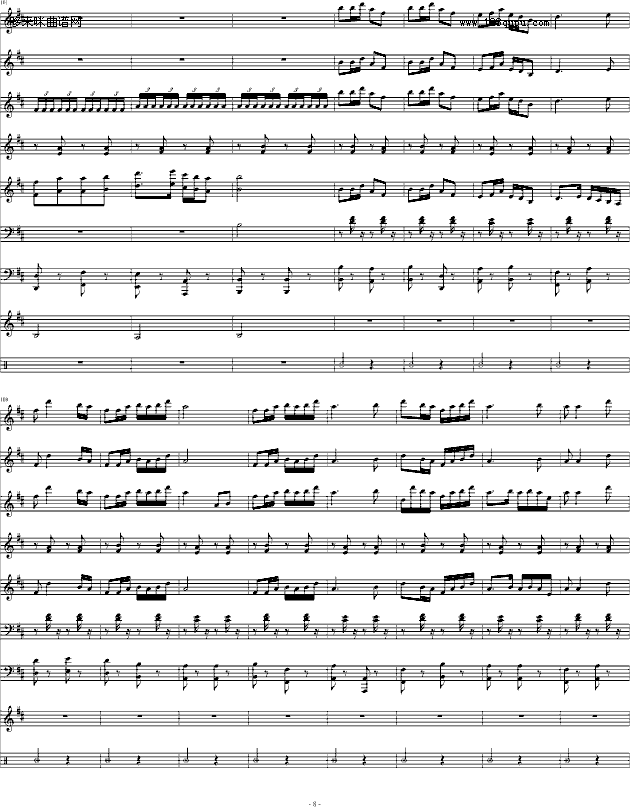 紫竹调（民乐合奏）-中国名曲钢琴曲谱（图8）