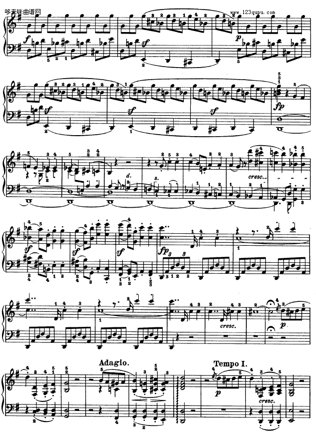 第十六钢琴奏鸣曲-（Op.31 No.1）-贝多芬钢琴曲谱（图25）
