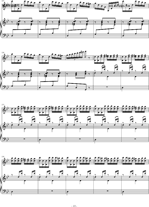 阳光照耀着塔什库尔干(钢琴+小提琴)-陈钢钢琴曲谱（图13）