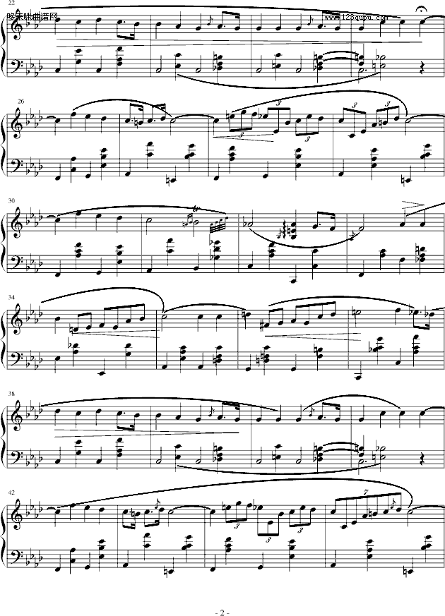 夜曲-心兰制谱版-肖邦钢琴曲谱（图2）