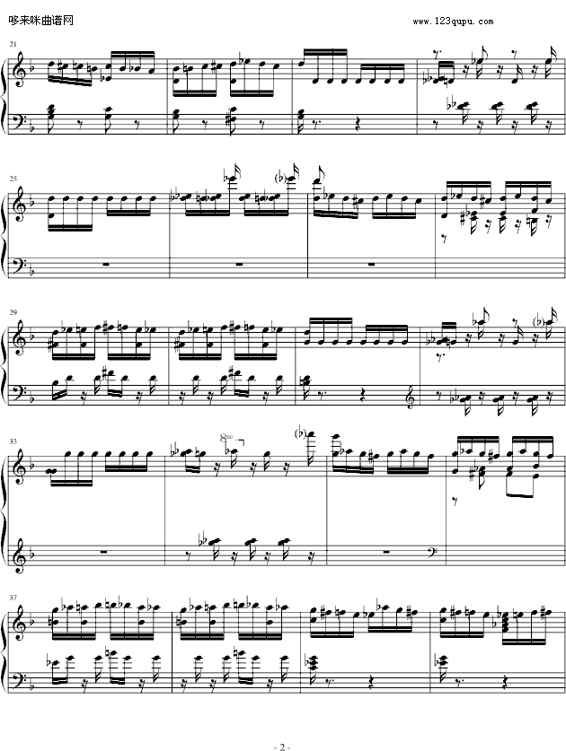 Flight of the Bumble Bee-Nikolai Rimsky-Korsakov钢琴曲谱（图2）