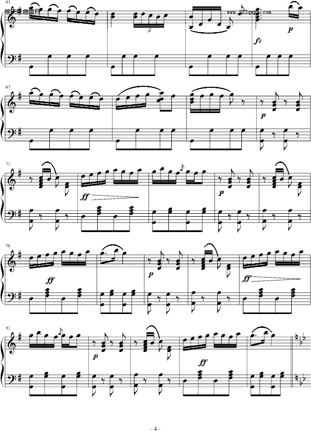 吉普赛回旋曲-下弦月版-海顿钢琴曲谱（图4）