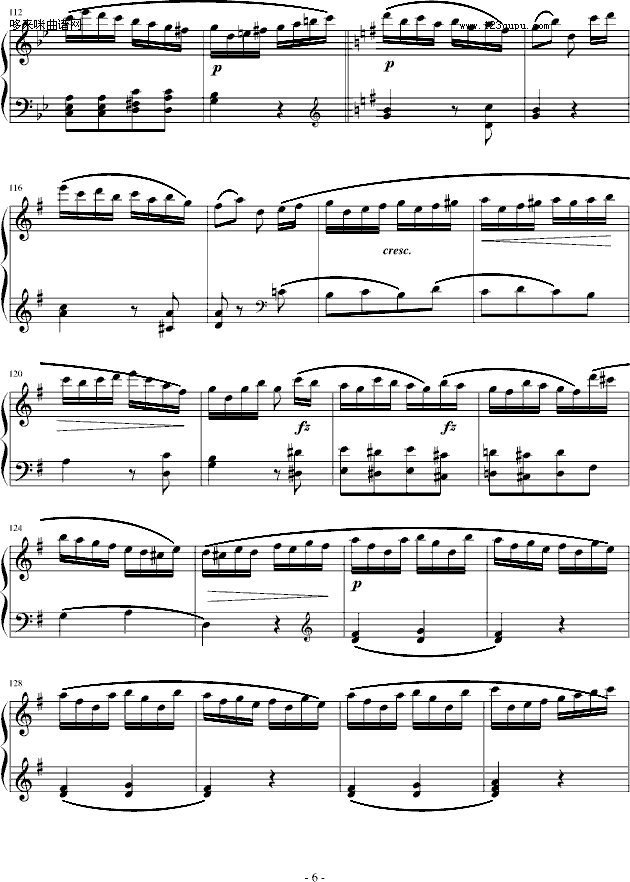吉普赛回旋曲-下弦月版-海顿钢琴曲谱（图6）