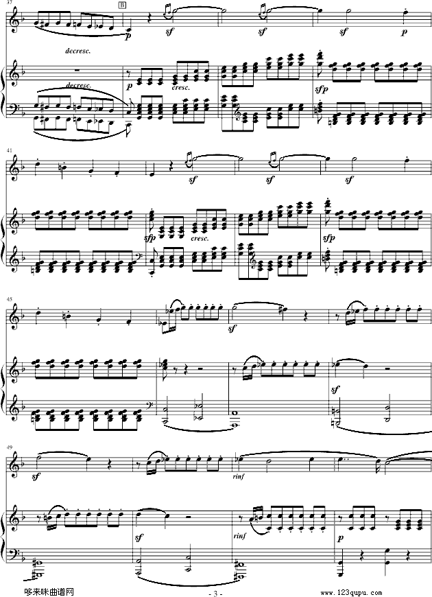 春天奏鸣曲-贝多芬钢琴曲谱（图3）