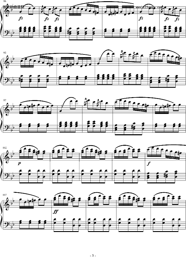 吉普赛回旋曲-下弦月版-海顿钢琴曲谱（图5）