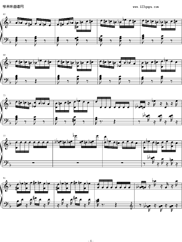 Flight of the Bumble Bee-Nikolai Rimsky-Korsakov钢琴曲谱（图4）