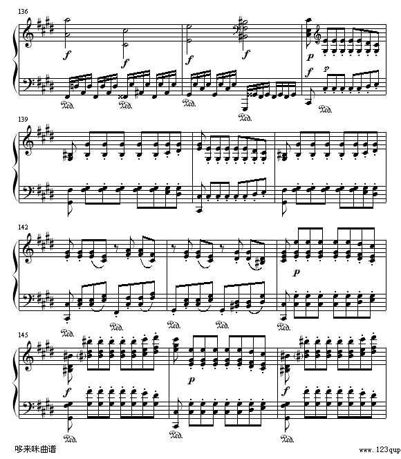 月光(第三乐章)-贝多芬钢琴曲谱（图12）