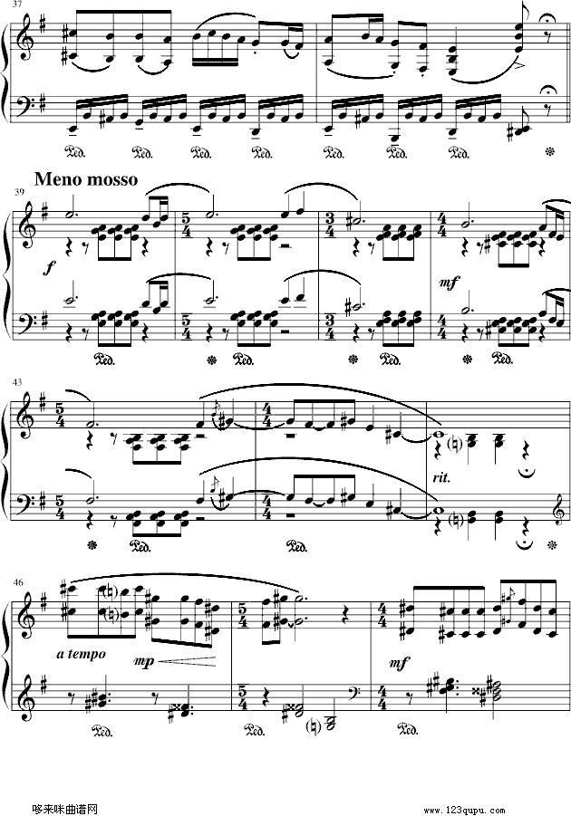丁善德《第一新疆舞曲》-中国名曲钢琴曲谱（图4）