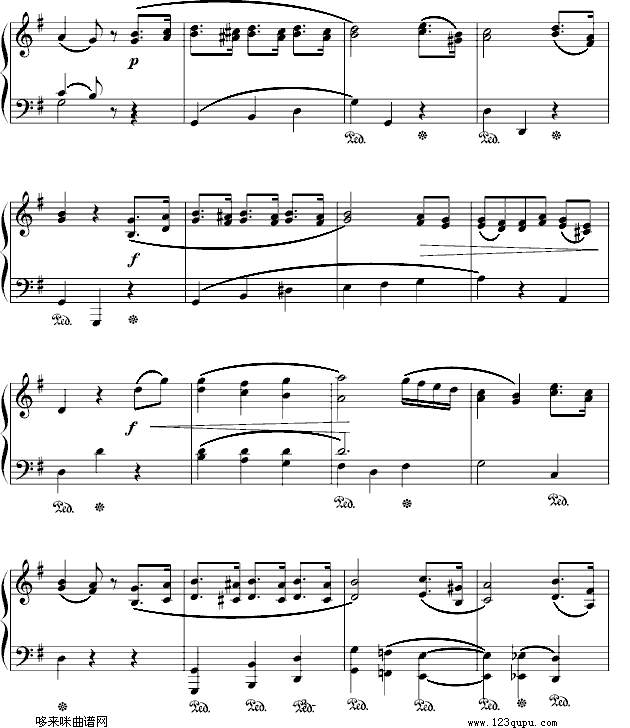 G大调小步舞曲-贝多芬钢琴曲谱（图3）