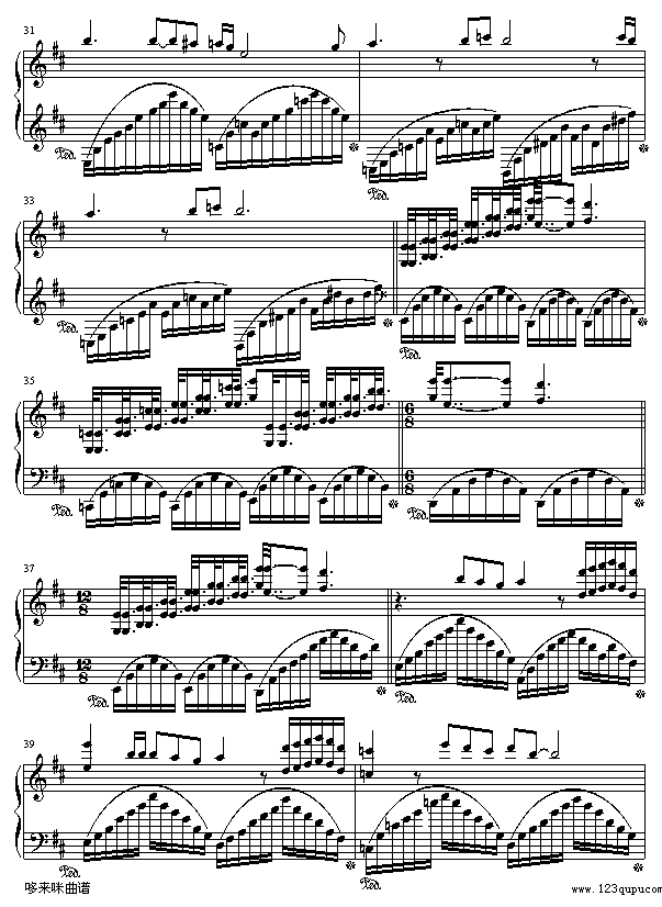 白纱之夜-克莱德曼钢琴曲谱（图3）