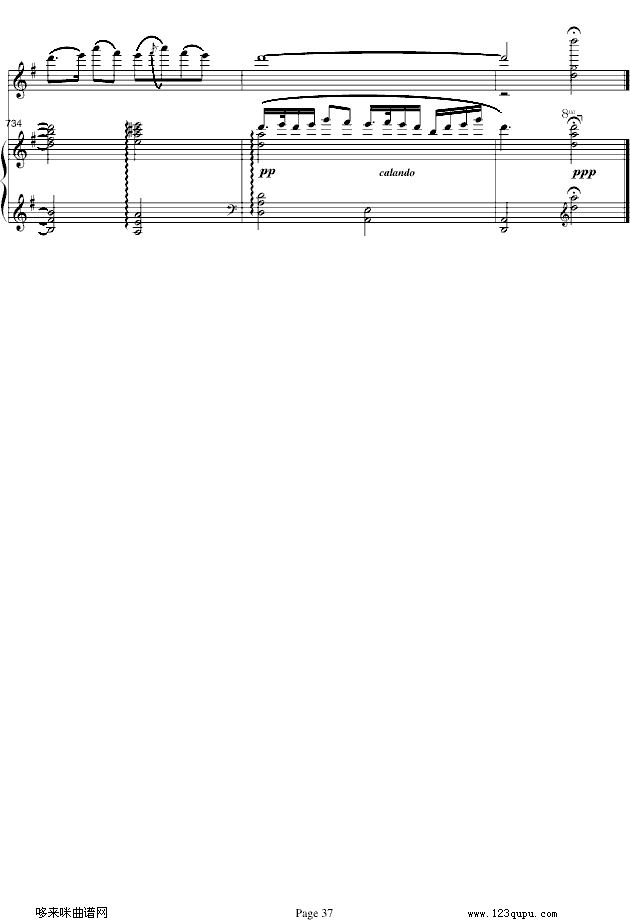 梁山伯与祝英台-小提琴/钢琴-陈钢钢琴曲谱（图37）