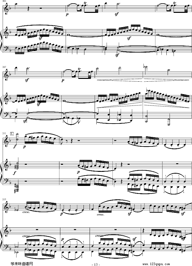 春天奏鸣曲-贝多芬钢琴曲谱（图13）